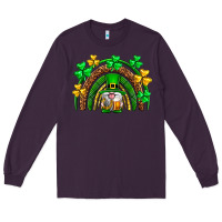 Plum St. Patrick's Day gnome rainbow Long Sleeve Tee - Neo Western