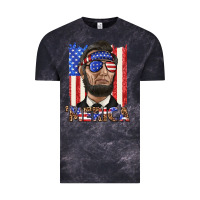 Cloud Black merica with lincoln Vintage Tee - texasbilliewilder