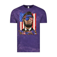 Cloud Purple merica with lincoln Vintage Tee - texasbilliewilder