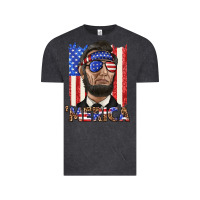 Vintage Black merica with lincoln Vintage Tee - texasbilliewilder