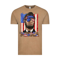 Vintage Coffee merica with lincoln Vintage Tee - texasbilliewilder