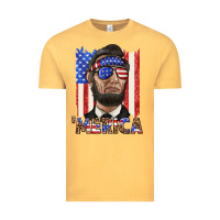 Vintage Mustard merica with lincoln Vintage Tee - texasbilliewilder