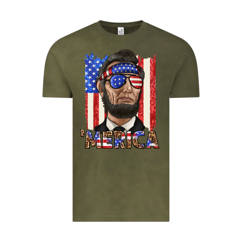 Merica With Lincoln Vintage Tee by texasbilliewilder | Teevron