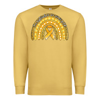 Antique Gold childhood cancer awareness rainbow (1) Premium Sweatshirt - Jasminsmagicworld