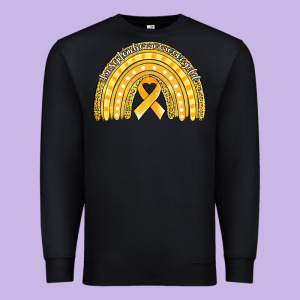 Childhood Cancer Awareness Rainbow (1) Premium Sweatshirt Designed By Jasminsmagicworld