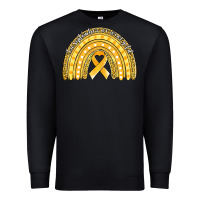 Black childhood cancer awareness rainbow (1) Premium Sweatshirt - Jasminsmagicworld