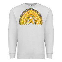 Dove Grey childhood cancer awareness rainbow (1) Premium Sweatshirt - Jasminsmagicworld