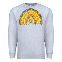 Heather Grey childhood cancer awareness rainbow (1) Premium Sweatshirt - Jasminsmagicworld