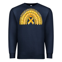 Navy childhood cancer awareness rainbow (1) Premium Sweatshirt - Jasminsmagicworld