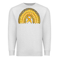 Oatmeal Heather childhood cancer awareness rainbow (1) Premium Sweatshirt - Jasminsmagicworld