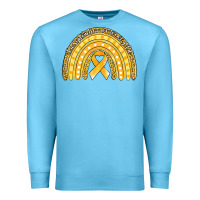 Ocean Blue childhood cancer awareness rainbow (1) Premium Sweatshirt - Jasminsmagicworld
