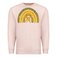 Pale Pink childhood cancer awareness rainbow (1) Premium Sweatshirt - Jasminsmagicworld