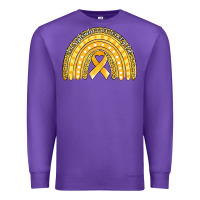 Purple childhood cancer awareness rainbow (1) Premium Sweatshirt - Jasminsmagicworld