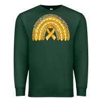 Sports Green childhood cancer awareness rainbow (1) Premium Sweatshirt - Jasminsmagicworld