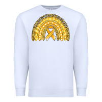 White childhood cancer awareness rainbow (1) Premium Sweatshirt - Jasminsmagicworld