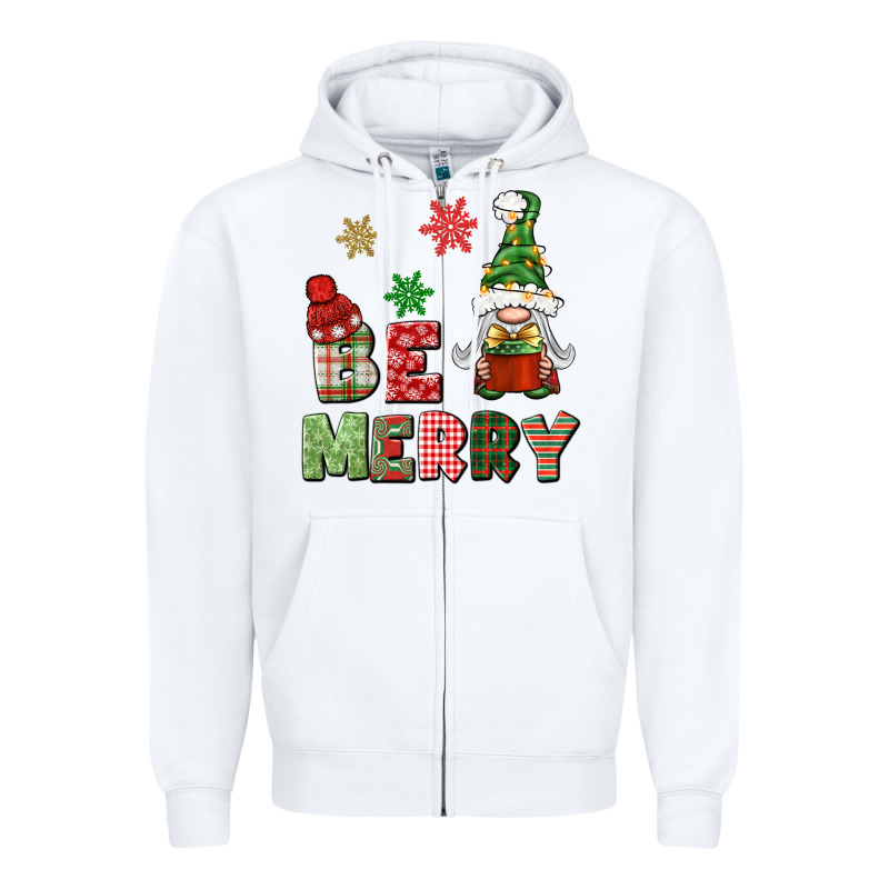 Be Merry Zipper Hoodie by BundleAndBundleShop | Teevron