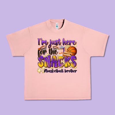 I'm Just Here For The Snacks #basketball Brother Urban Heavy Tee Designed By Zillion Design Studio