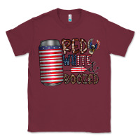 Burgundy red white  boozed Classic Tee - CowhideDigitalArt