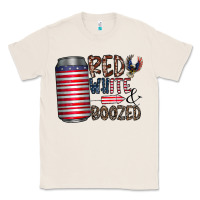 Natural red white  boozed Classic Tee - CowhideDigitalArt