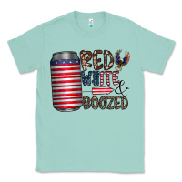 Seafoam red white  boozed Classic Tee - CowhideDigitalArt