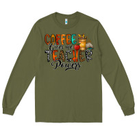 Army Green coffee gives me teacher Long Sleeve Tee - CowhideDigitalArt