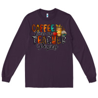 Plum coffee gives me teacher Long Sleeve Tee - CowhideDigitalArt