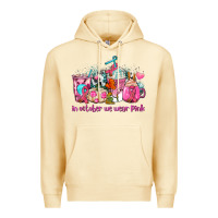 Pina Colada western cancer  in october we wear pink coffee cups with ribbons Premium Hoodie - AdoDesignShop