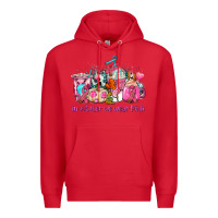 Red western cancer  in october we wear pink coffee cups with ribbons Premium Hoodie - AdoDesignShop