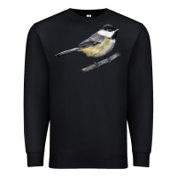 Black Black Capped Chickadee Premium Sweatshirt - LillyAllenDesigns