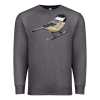 Charcoal Heather Black Capped Chickadee Premium Sweatshirt - LillyAllenDesigns