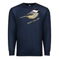 Navy Black Capped Chickadee Premium Sweatshirt - LillyAllenDesigns