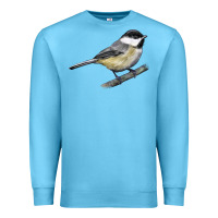 Ocean Blue Black Capped Chickadee Premium Sweatshirt - LillyAllenDesigns