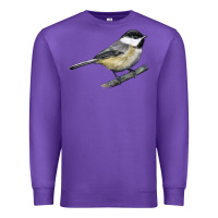 Purple Black Capped Chickadee Premium Sweatshirt - LillyAllenDesigns