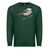 Sports Green Black Capped Chickadee Premium Sweatshirt - LillyAllenDesigns
