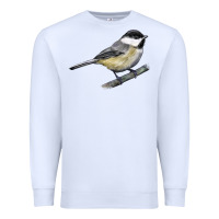 White Black Capped Chickadee Premium Sweatshirt - LillyAllenDesigns
