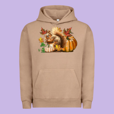 Fall Squirrel Urban Hoodie Designed By Lillyallendesigns