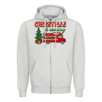 Dove Grey christmas is coming Zipper Hoodie - BundleAndBundleShop