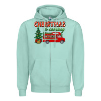 Seafoam christmas is coming Zipper Hoodie - BundleAndBundleShop