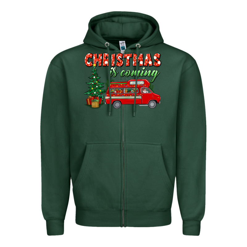 Christmas Is Coming Zipper Hoodie by BundleAndBundleShop | Teevron