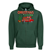 Sports Green christmas is coming Zipper Hoodie - BundleAndBundleShop