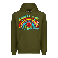 Army Green educator of tiny humans Premium Hoodie - NancyCooperArtShop