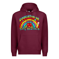 Burgundy educator of tiny humans Premium Hoodie - NancyCooperArtShop