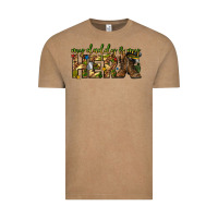 Vintage Coffee my daddy is my hero army western Vintage Tee - texasbilliewilder