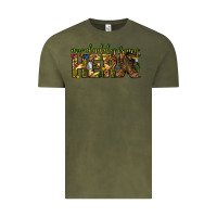 Vintage Olive my daddy is my hero army western Vintage Tee - texasbilliewilder