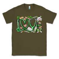 Army Green st.patricks love nurse Classic Tee - RacoonDesign