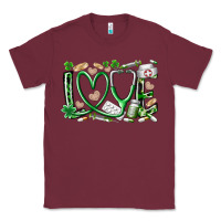 Burgundy st.patricks love nurse Classic Tee - RacoonDesign