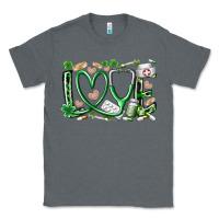 Charcoal Heather st.patricks love nurse Classic Tee - RacoonDesign