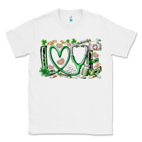 White st.patricks love nurse Classic Tee - RacoonDesign