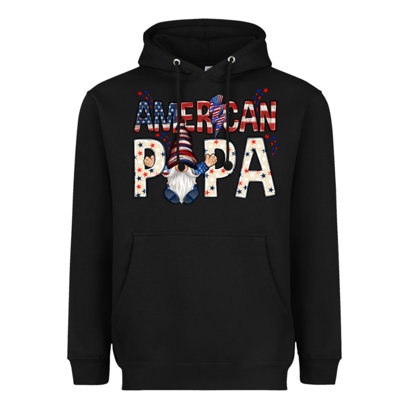 American Papa With Gnome Heavyweight Hoodie by NancyCooperArtShop | Teevron