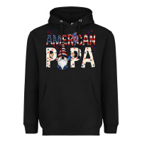 Black american papa with gnome Heavyweight Hoodie - NancyCooperArtShop